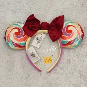 Disney Parks Minnie Mouse Lollipop Ears Swirl Candy Bow Headband Ears